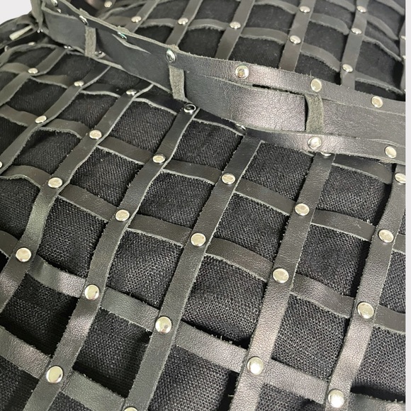 STAUD - Joe Studded Slouchy Shoulder Bag - Black/Silver - Picture 4 of 6